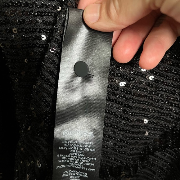 By Anthropologie Maeve Long-Sleeve Mock-Neck Sequin Mini Dress Size X Small - Picture 8 of 9